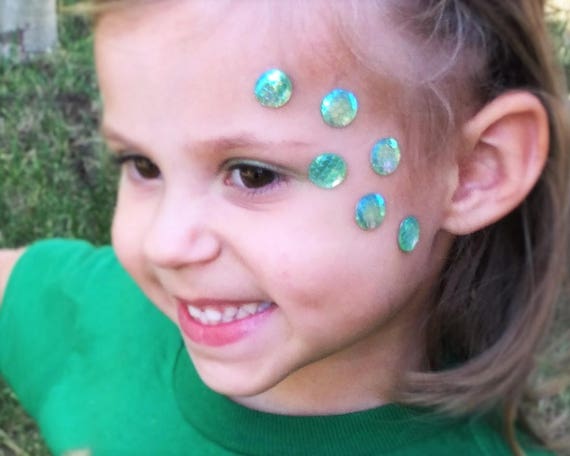 Sirène Cosplay maquillage visage Bindi adulte enfant filles enfants femmes sirène Halloween Costume accessoire Musique Festival vêtements écailles